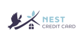 Nest Credit Card logo with bird and roof design.