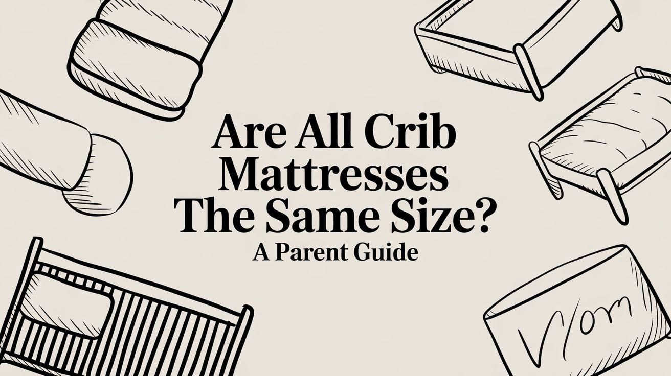 Guide on crib mattress sizes for parents.