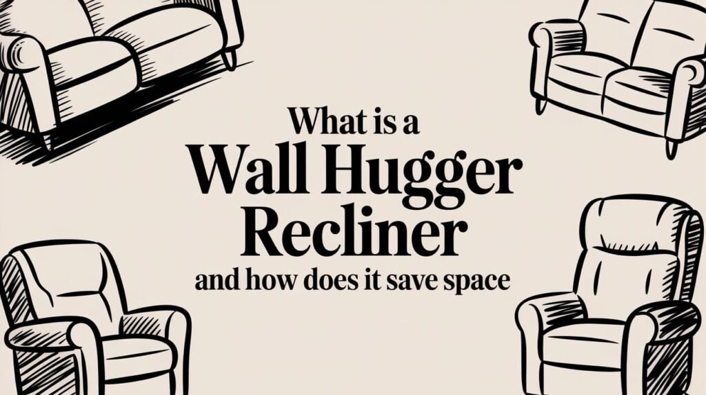 Wall hugger recliner space-saving features illustration