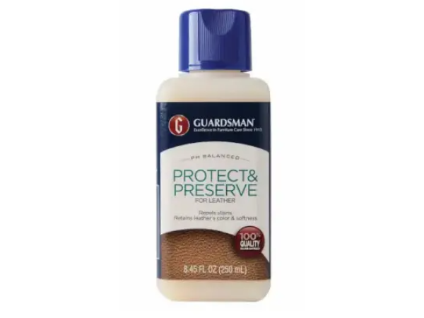 Leather protector bottle by Guardsman.