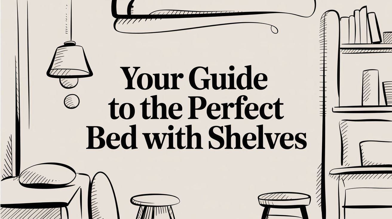Guide to perfect bed with shelves illustration