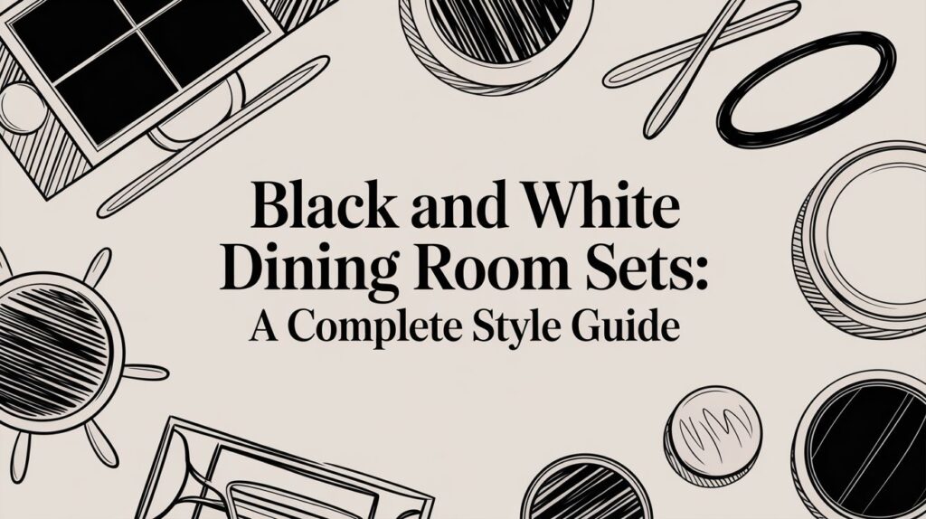 Black and white dining room style guide cover