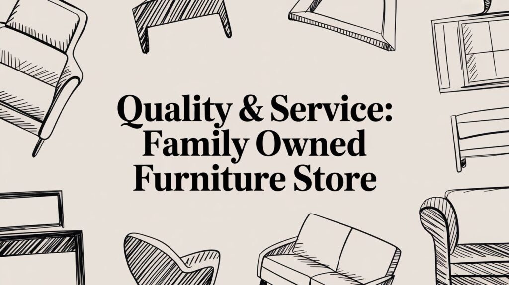Furniture store advertisement with sketches