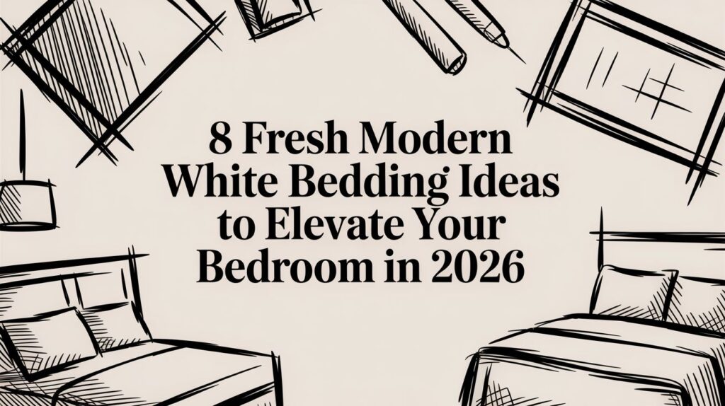 Modern white bedding design inspiration