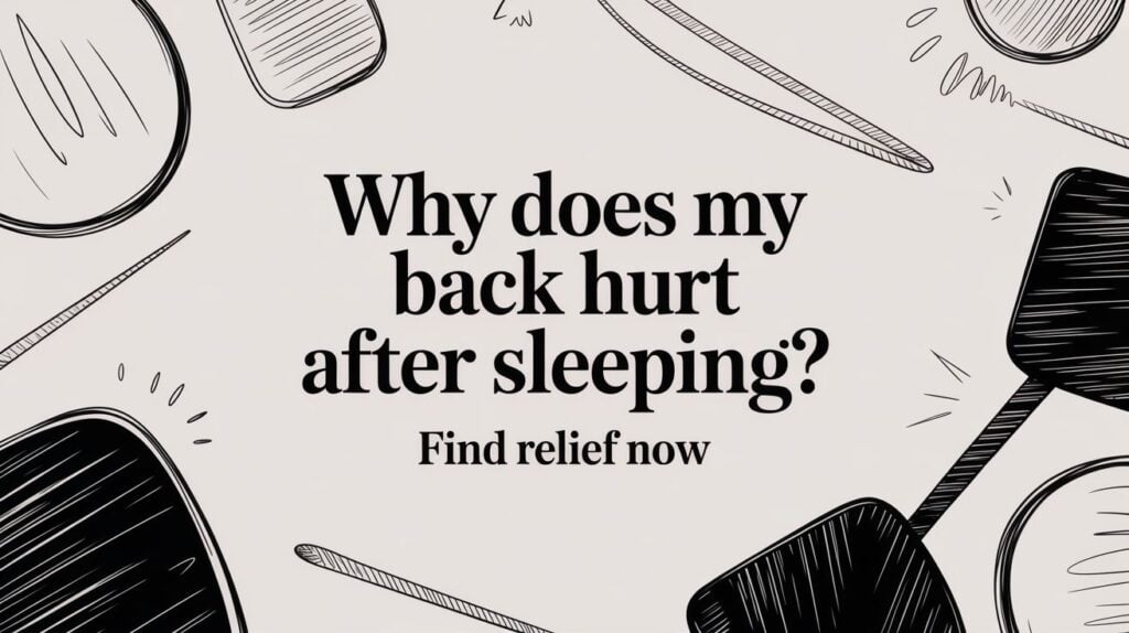 Back pain question with relief suggestion