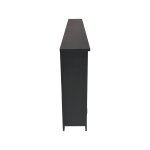 Tall black rectangular pedestal stand