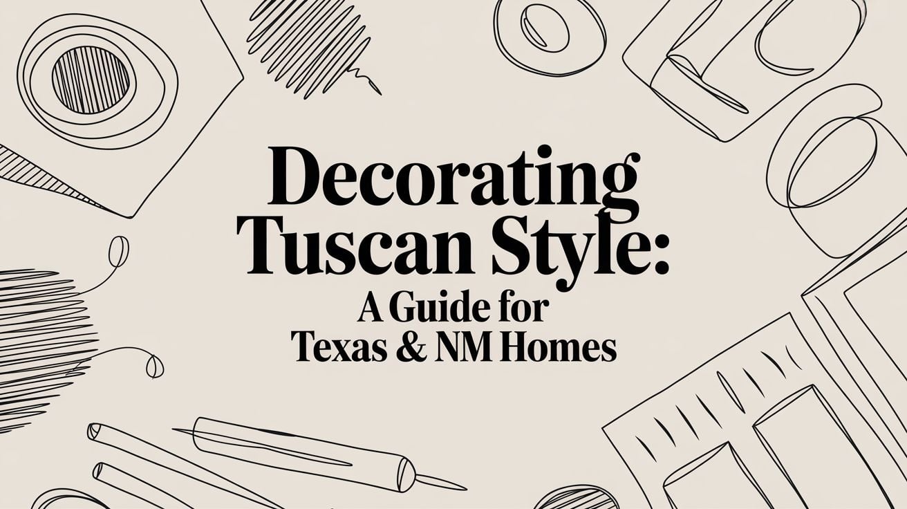 Decorating Tuscan Style Line Art