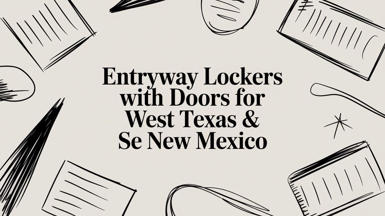Entryway Lockers With Doors Graphic Design