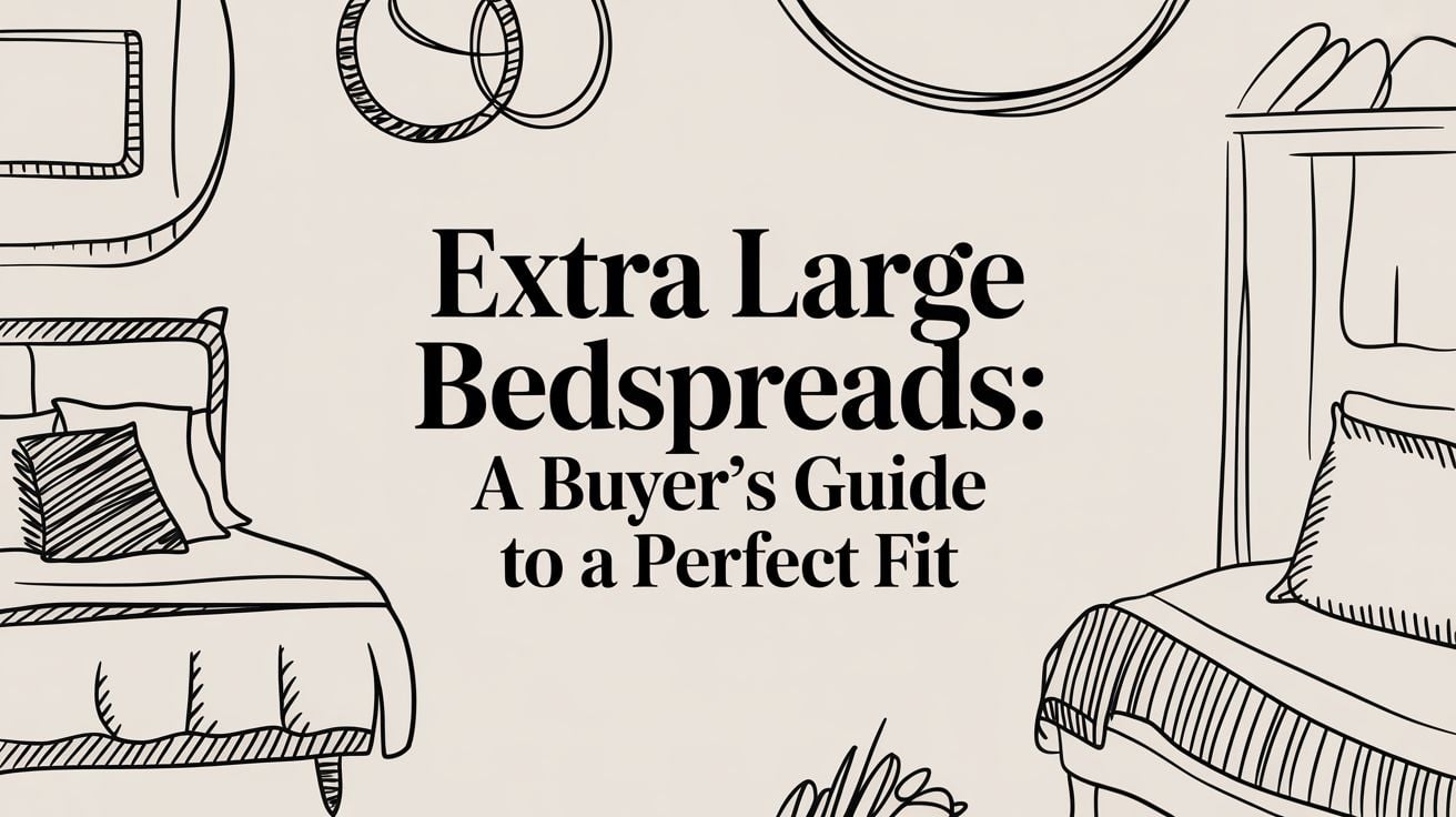 Extra Large Bedspreads Bedroom Illustration