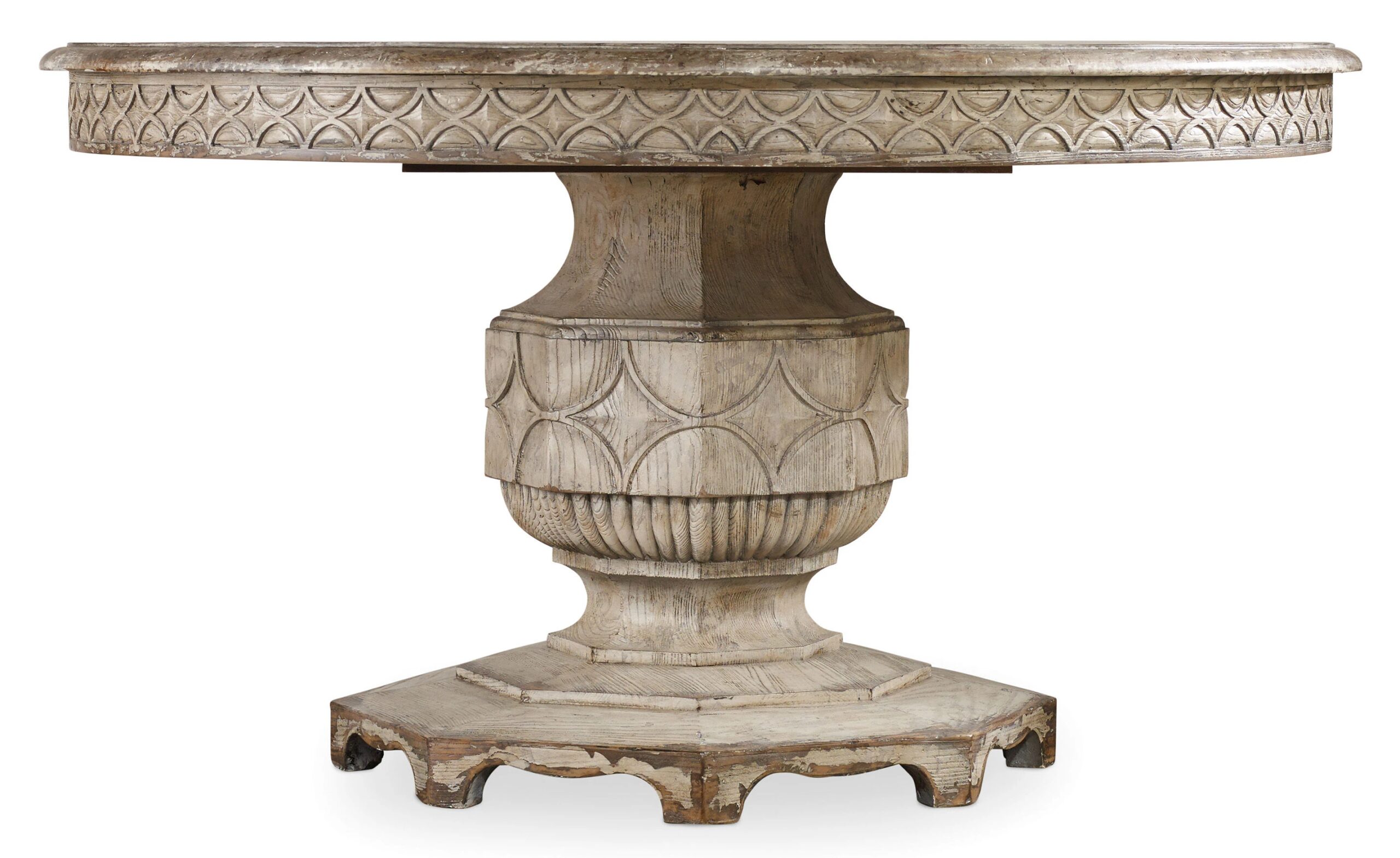 f5553311c38e01f110900ae053cc1b74 Chatelet Round Dining Table with One 20'' Leaf - Image 1
