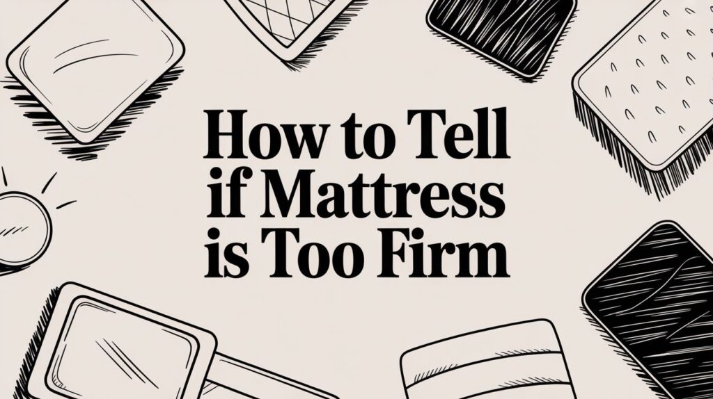 Graphic titled How to Tell if Mattress is Too Firm