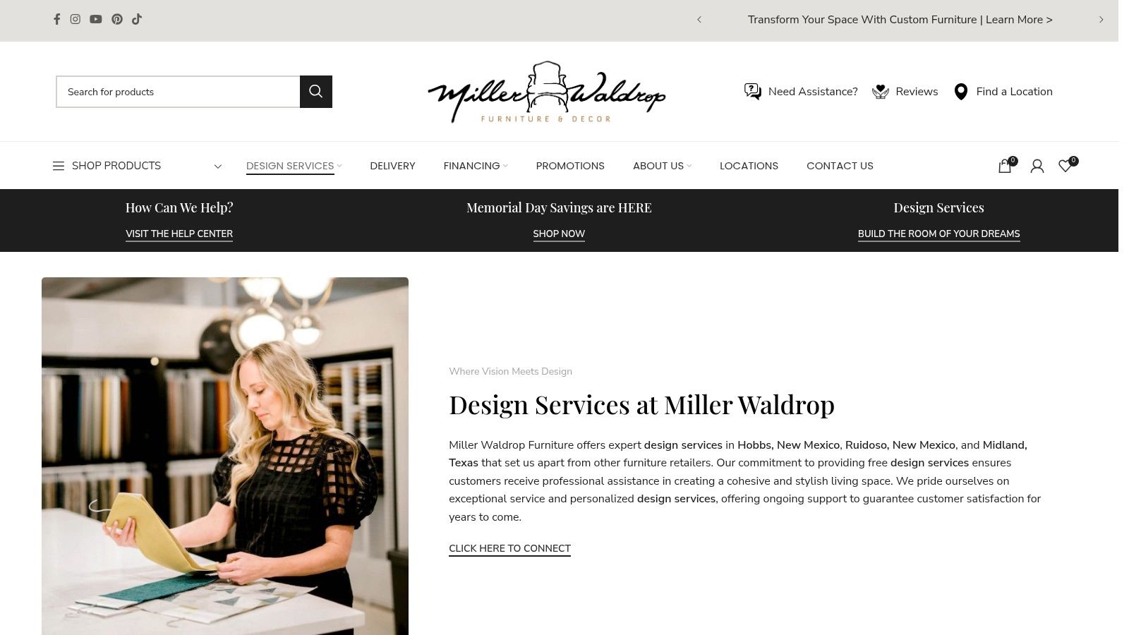 Screenshot from https://www.millerwaldrop.com/p/design-services